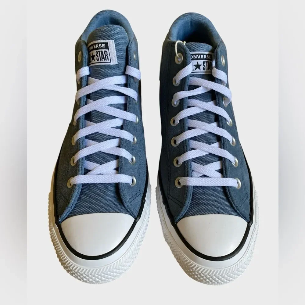 NWB Converse CTAS Malden Street Canvas & Suede Mid Sneakers Mens 10 Wms 12 Blue